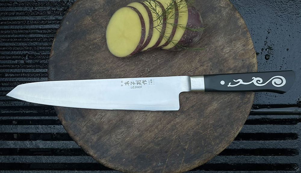 Gyuto Chefs Knife on board product code 515